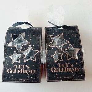 2 Bath & Body Works Let's Celebrate Cellophane Mini Gift Bags with Bow Empty.